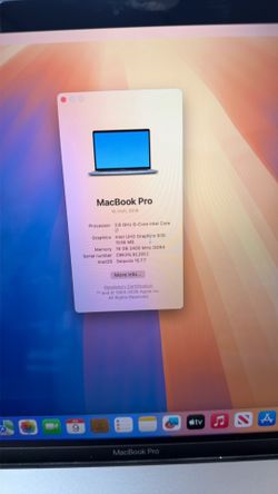 MacBook Pro 2018 15 inch core i7
