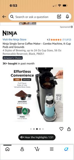 Ninja Single Serve Coffee Maker