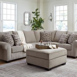 Claireah Umber 3-Piece RAF Sectional (couch Sofa Options 