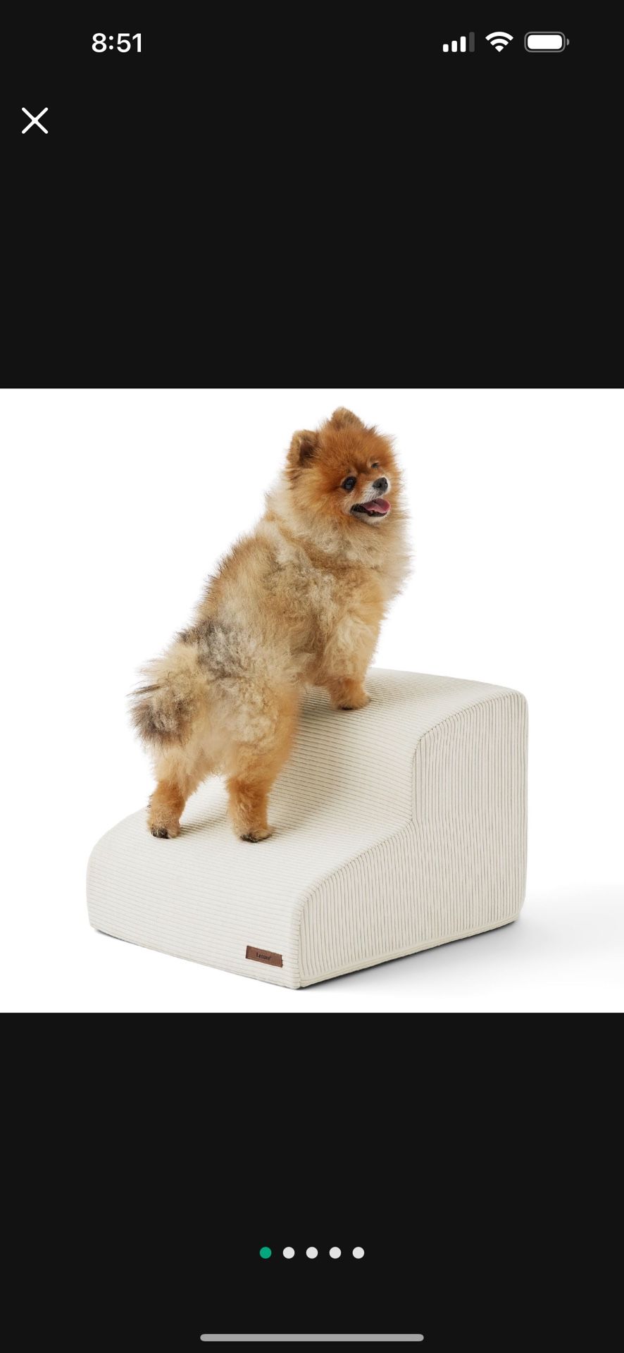 Lesure Dog Stairs For Small Dogs - Dog Ramp For Bed And Couch With CertiPUR-US Certified Foam, Pet Steps With Non-Slip Bottom For Old Cats, Injured Do