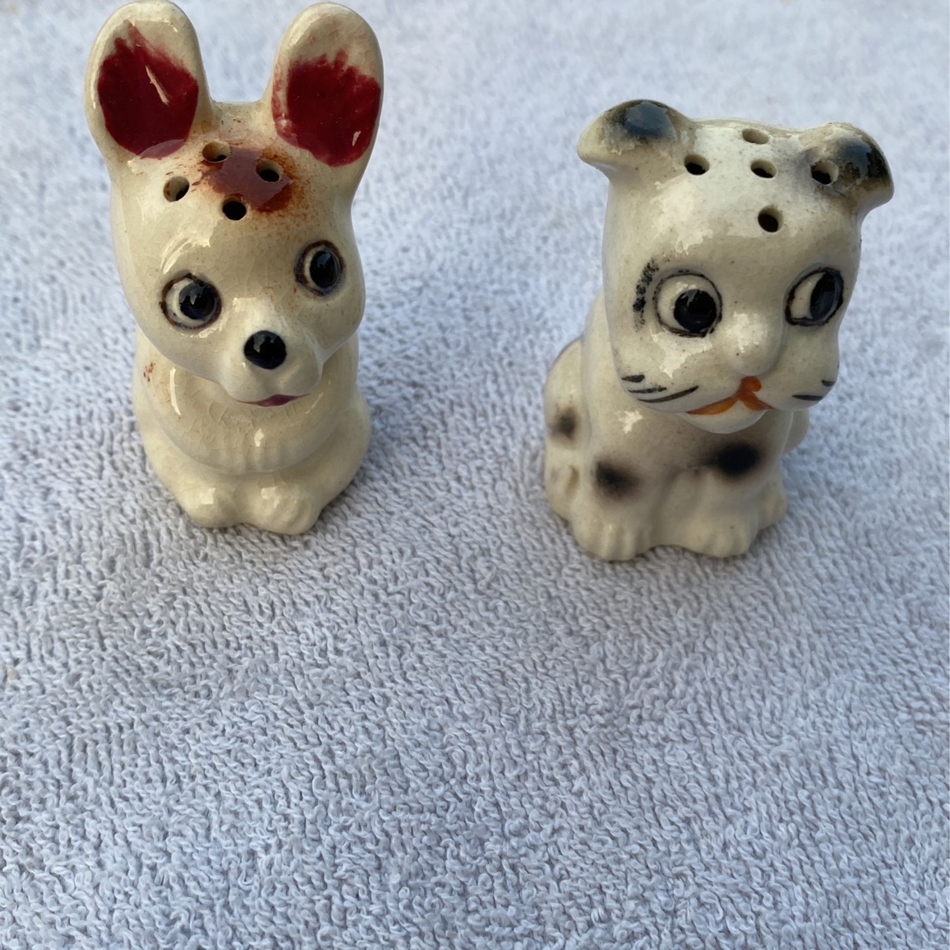 Vintage Puppy Salt & Pepper Shakers
