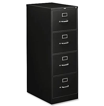 HON File Cabinet Black 4 Drawer Vertical