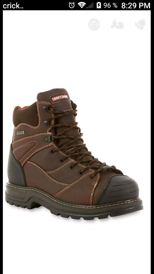 MENS WORK BOOTS CRAFTMAN STEEL TOE WATERPROFT SLIP OIL RESIStan