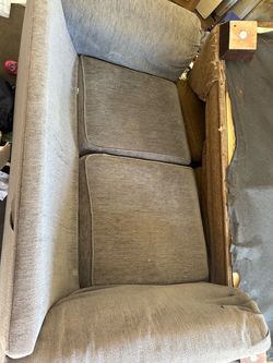 Grey loveseat