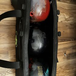 Three Storm Bowling Balls Drilled By Al Hardesty At The Strike Shop All Have Less Than 10 Games Storm Absolute Storm Absolute Power And Virtual Energy