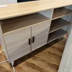 Cabinet Sideboard Credenza Media Vinyl Record Storage