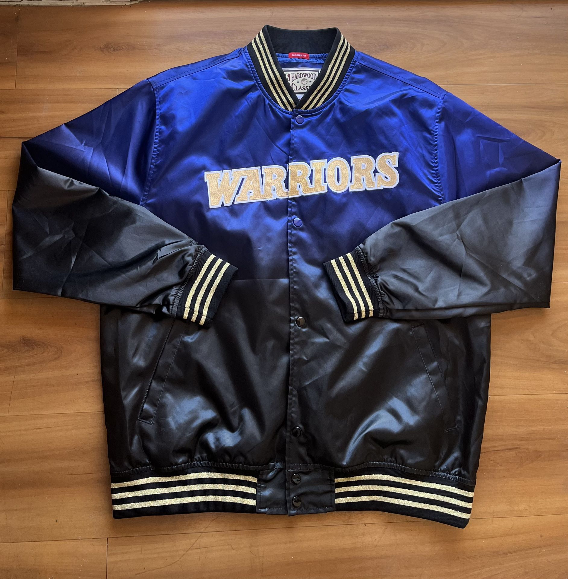 NBA Golden State Warriors satin full-snap jacket