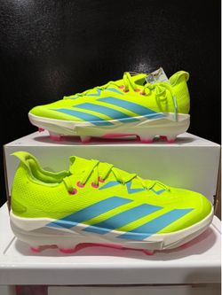 Adidas Adizero Electric+ 2.0 Lime/Pink TPU Baseball Cleat JI1476 Mens Size 11.5