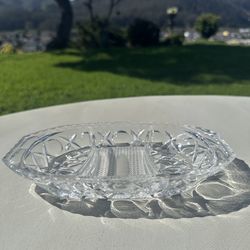 Vintage glass divided dish