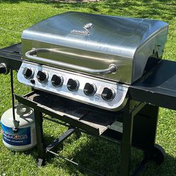 Char-broil Performance 6 Burner W/ Grill And Empty Butane Tank