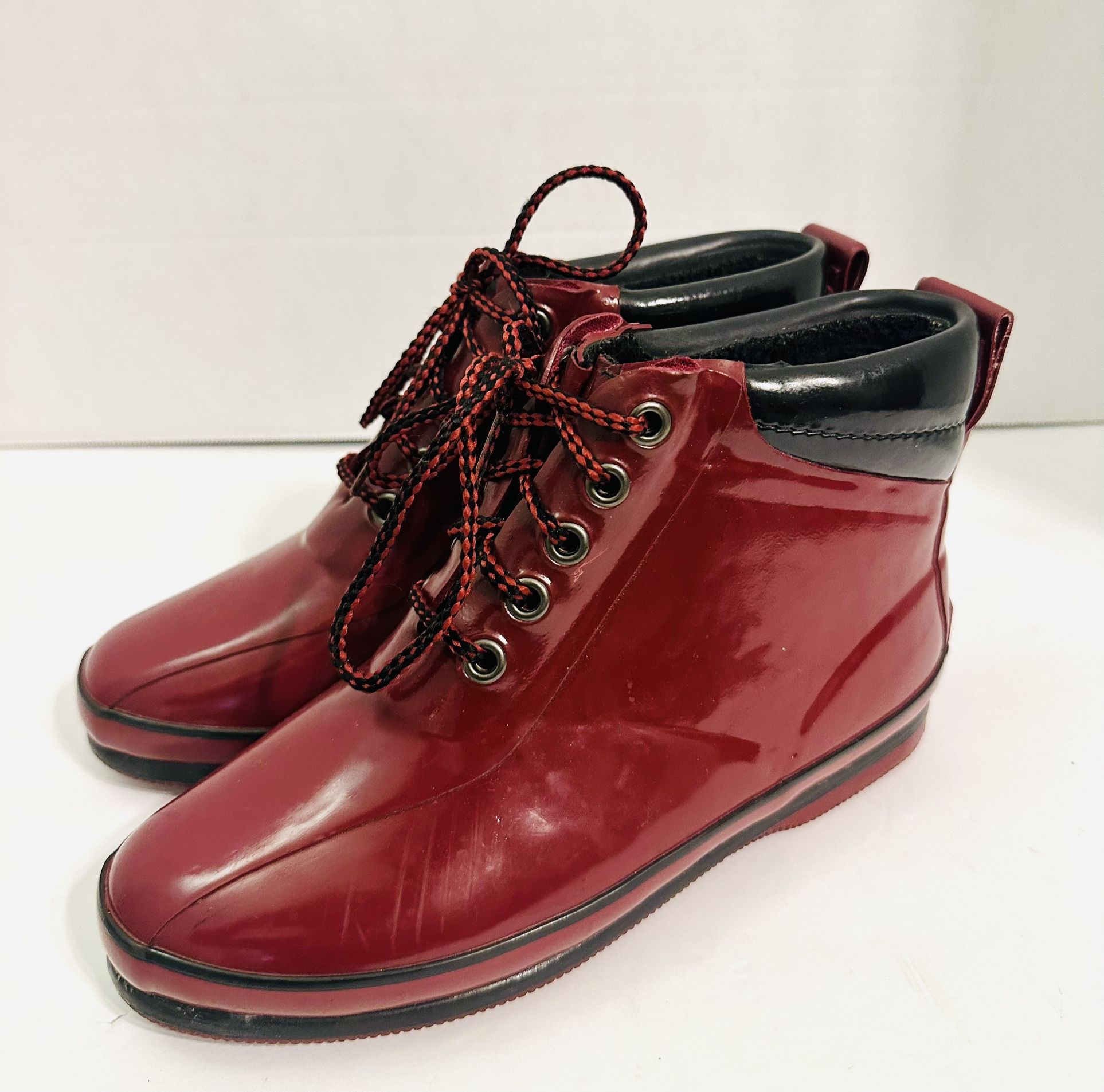 Vintage Eddie Bauer Women’s Rubber Ankle Red Boots