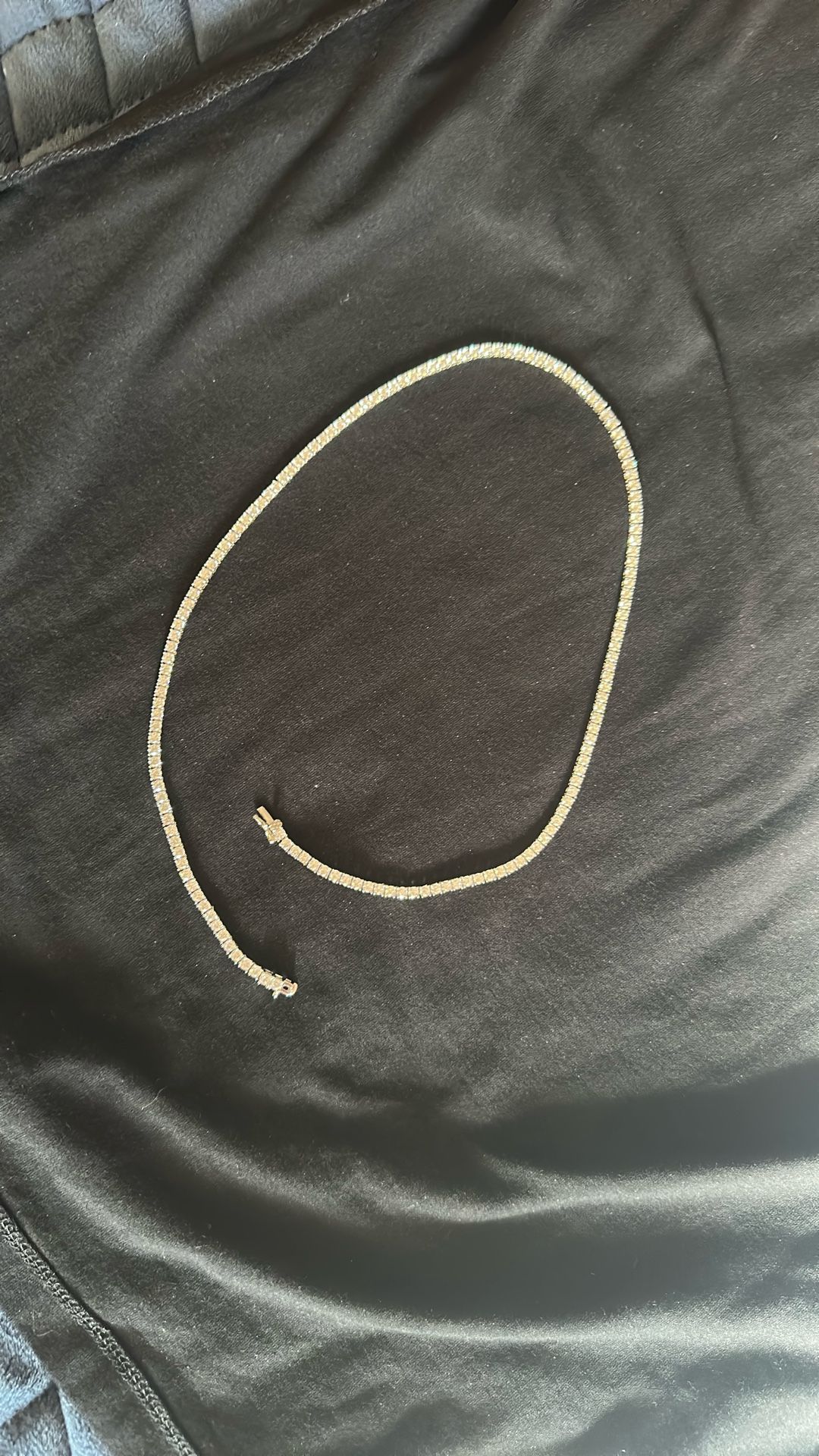 Sterling Silver Tennis Bracelet and Chain