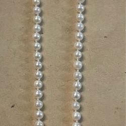 VTG 14k Clasp , Pearl Necklace — 20”