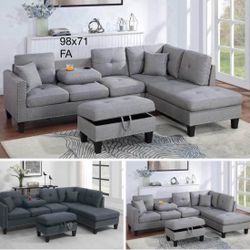Sectional With Ottoman 