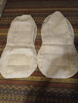 Front Vehicle Covers in tan cloth