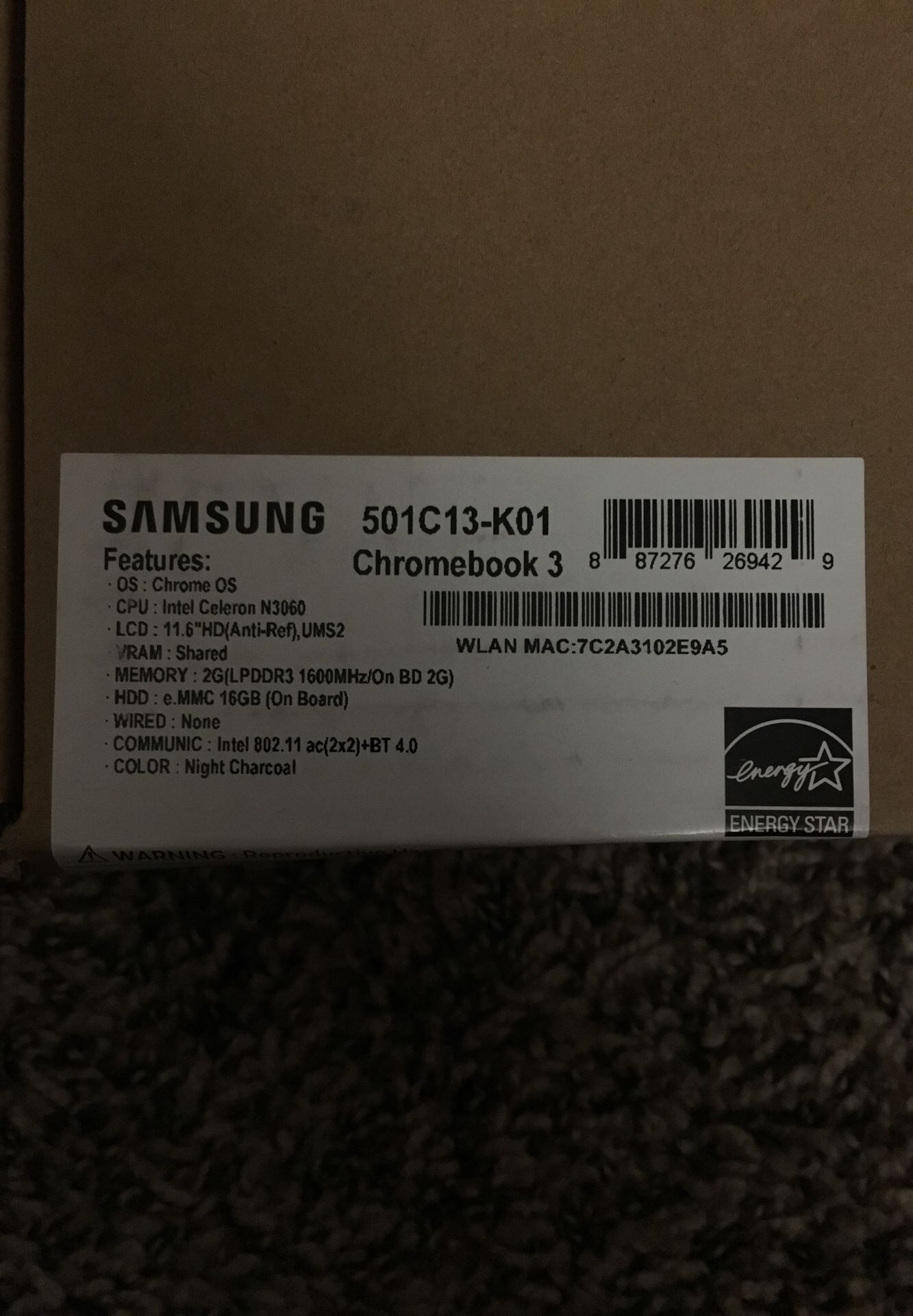 Brand New Samsung Chromebook 3