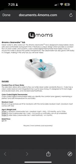 4moms cleanwater⢠Baby Bathtub | Digital Thermometer | Brand New