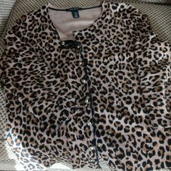 White House/Black Market Animal Print Sweater