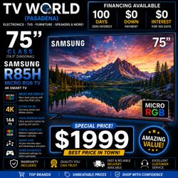 SAMSUNG 75 R85H BRAND NEW 75 INCH SMART 4k TV