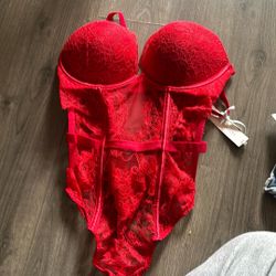 Red Lace Teddy Victoria’s Secret