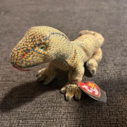 The Original TY Beanie Baby Scaly The lizard 1999 Rare-PE Pellets & Tag Errors