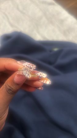 Pandora golden double heart ring size 7