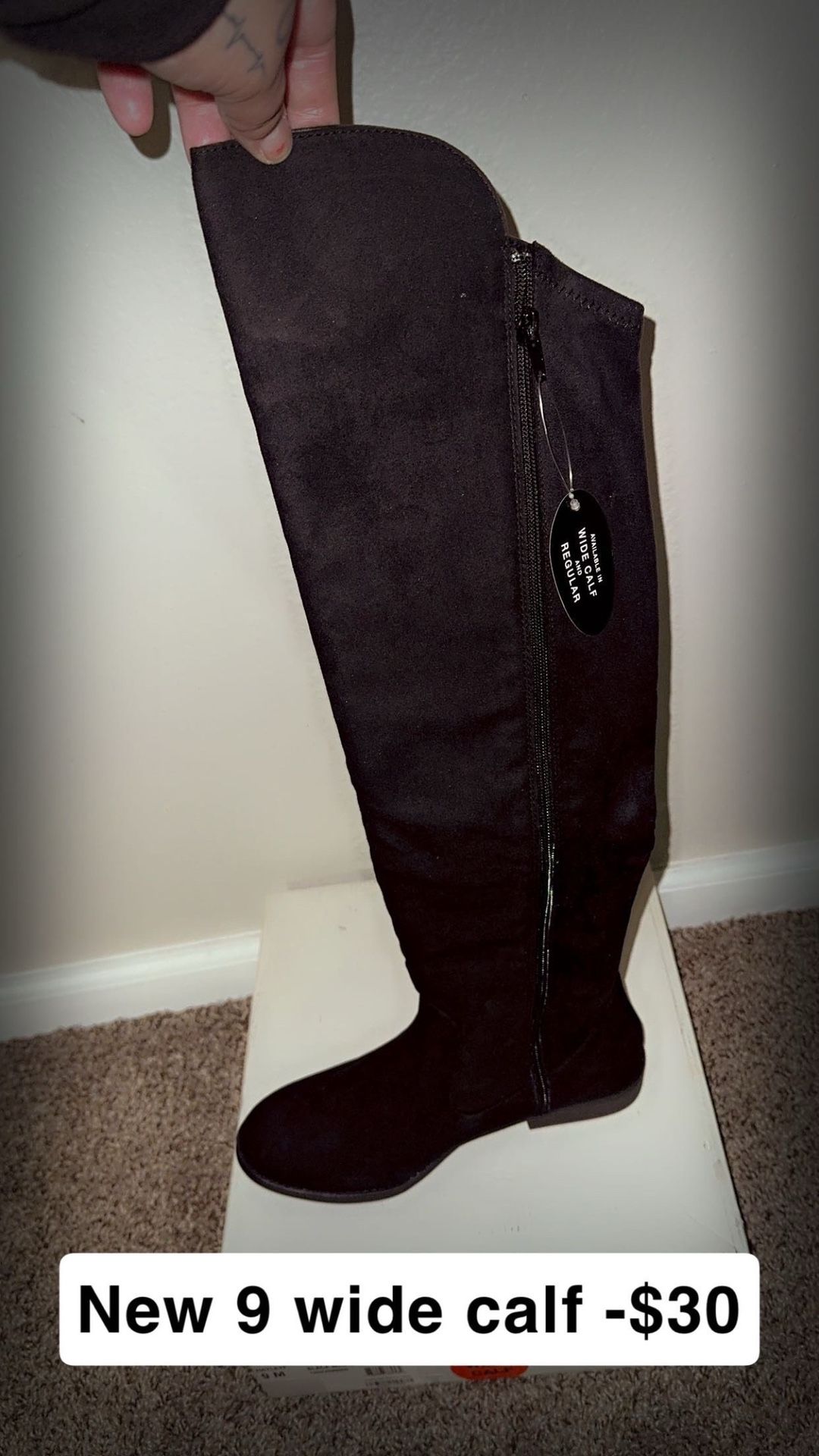 New Long Black Boots 