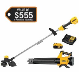 DEWALT 20V MAX Cordless String Trimmer & Blower Combo Kit w/4.0Ah Battery