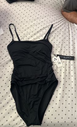 Black Nordstrom One Strap One Piece Black Swimsuit