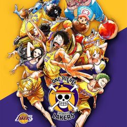 Los Angeles Lakers X One Piece Poster