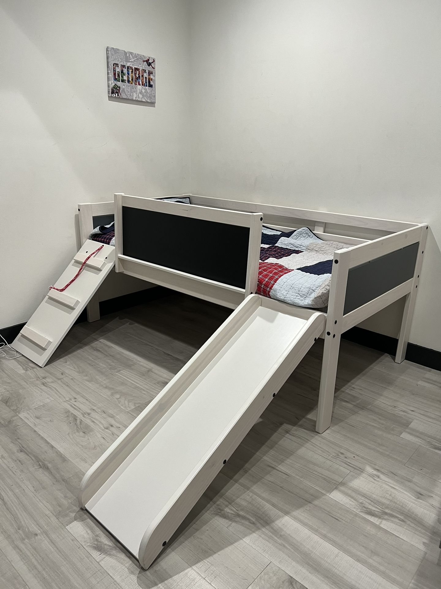 Schmid Twin Solid Wood Loft Bed With Slide