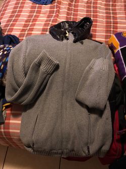 knitted zip up jacket