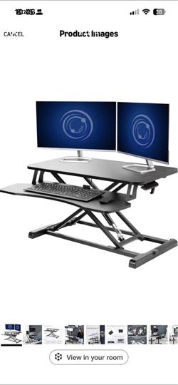 Dual screen desk riser
