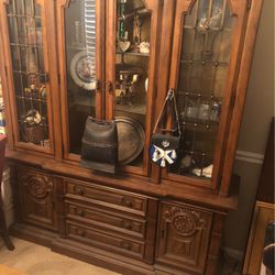 Antique Wooden China Cabinet for Sale