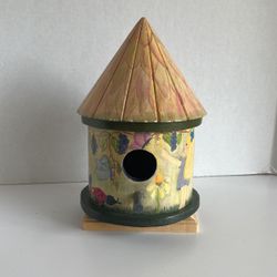 Hand Painted Wooden Bird House