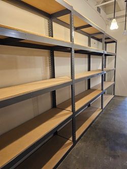 Warehouse Shelving 72 in W x 18 in D Garage Storage Racks 4 Tier Easy to Assemble Stronger Than Homedepot And Lowes Delivery Available