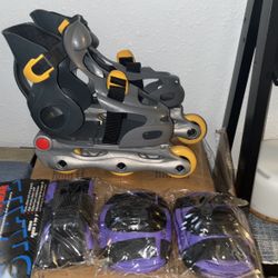 Kids Rollerblades With New Protective Gear 