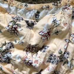 Coral Floral Crop Top Off The Shoulders