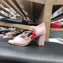 Pink Healed Ankle Strapped Sandal Size 6