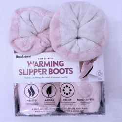 Brooke Stone  Rose Scented Warming Slipper Boots Hot/ Cold Therapy New Gift