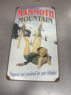 Vintage Style Mammoth Mountain Ski Sign