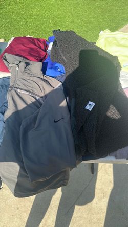 Nike wind breaker and adidas sweater