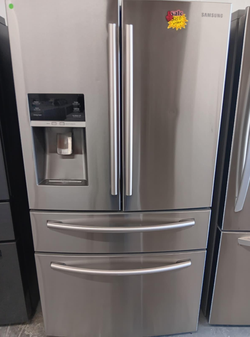 Samsung 4‑Door French Door Fridge – Stainless, Ice/Water Dispenser