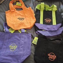 Trader Joe's Mini Tote Bags Halloween Edition 