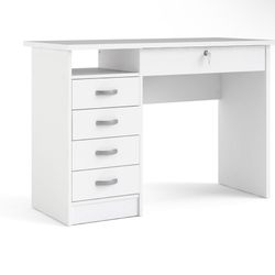 White Desk W/Drawer