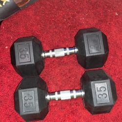 35 Pound dumbbells 