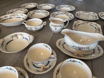 ✨ Elegant Antique Johnson Brothers Eastbourne (Old English) China Set – 49 Pieces – England