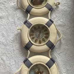 Nautical Lifesaver Clock Wheel