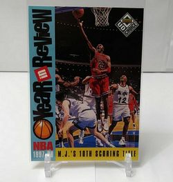 Michael Jordan 1997-98 Upper Deck choice M.J.'s 10th Scoring Title card#189. Mint condition!