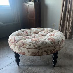 Floral Print Ottoman